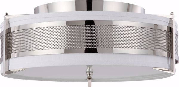 Picture of NUVO Lighting 60/4447 Diesel - 4 Light Large Flush with Slate Gray Fabric Shade