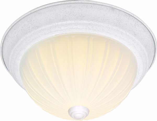 Picture of NUVO Lighting 60/445 3 Light CFL - 15" - Flush Mount - Frosted Melon Glass - (3) 13W GU24 Lamps Included