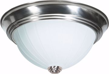 Picture of NUVO Lighting 60/447 2 Light CFL - 13" - Flush Mount - Frosted Melon Glass - (2) 13W GU24 Lamps Included