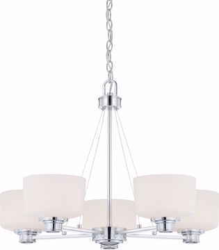 Picture of NUVO Lighting 60/4585 Soho - 5 Light Chandelier with Satin White Glass