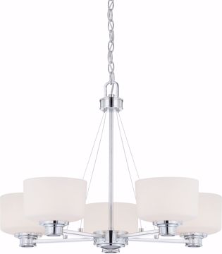 Picture of NUVO Lighting 60/4585 Soho - 5 Light Chandelier with Satin White Glass