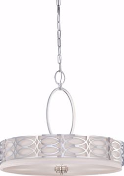 Picture of NUVO Lighting 60/4626 Harlow - 4 Light Pendant with Slate Gray Fabric Shade