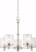 Picture of NUVO Lighting 60/4645 Decker - 5 Light Chandelier with Clear & Frosted Glass