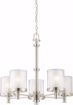 Picture of NUVO Lighting 60/4645 Decker - 5 Light Chandelier with Clear & Frosted Glass