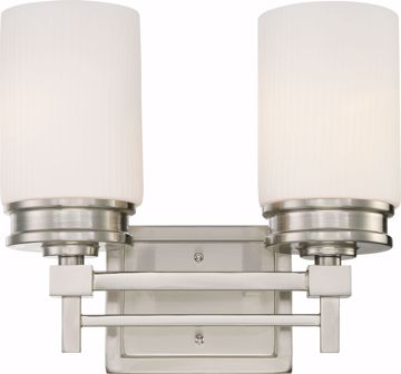 Picture of NUVO Lighting 60/4702 Wright - 2 Light Vanity Fixture with Satin White Glass