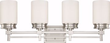 Picture of NUVO Lighting 60/4704 Wright - 4 Light Vanity Fixture with Satin White Glass