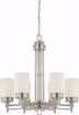 Picture of NUVO Lighting 60/4705 Wright - 6 Light Chandelier with Satin White Glass