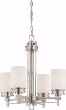 Picture of NUVO Lighting 60/4707 Wright - 4 Light Chandelier with Satin White Glass