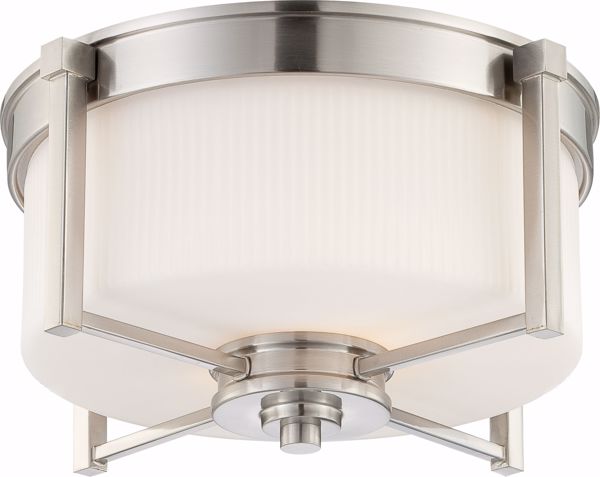 Picture of NUVO Lighting 60/4711 Wright - 2 Light Medium Flush Fixture with Satin White Glass