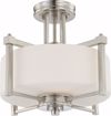 Picture of NUVO Lighting 60/4713 Wright - 2 Light Semi Flush Fixture with Satin White Glass