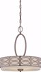 Picture of NUVO Lighting 60/4720 Harlow - 3 Light Pendant with Khaki Fabric Shades