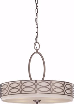 Picture of NUVO Lighting 60/4726 Harlow - 4 Light Pendant with Khaki Fabric Shade