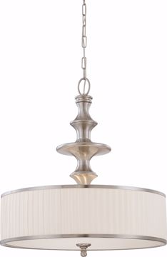 Picture of NUVO Lighting 60/4736 Candice - 3 Light Pendant with Pleated White Shade