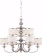 Picture of NUVO Lighting 60/4739 Candice - 9 Light Chandelier with Pleated White Shades