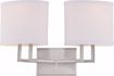 Picture of NUVO Lighting 60/4752 Gemini - 2 Light Vanity Fixture with Slate Gray Fabric Shades