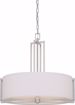 Picture of NUVO Lighting 60/4756 Gemini - 4 Light Pendant with Slate Gray Fabric Shade