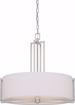 Picture of NUVO Lighting 60/4756 Gemini - 4 Light Pendant with Slate Gray Fabric Shade