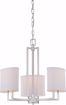 Picture of NUVO Lighting 60/4757 Gemini - 3 Light Chandelier with Slate Gray Fabric Shades