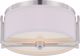 Picture of NUVO Lighting 60/4761 Gemini - 2 Light Flush Dome Fixture with Slate Gray Fabric Shade