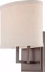 Picture of NUVO Lighting 60/4851 Gemini - 1 Light Vanity Fixture with Khaki Fabric Shade