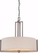 Picture of NUVO Lighting 60/4856 Gemini - 4 Light Pendant with Khaki Fabric Shade