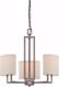 Picture of NUVO Lighting 60/4857 Gemini - 3 Light Chandelier with Khaki Fabric Shades