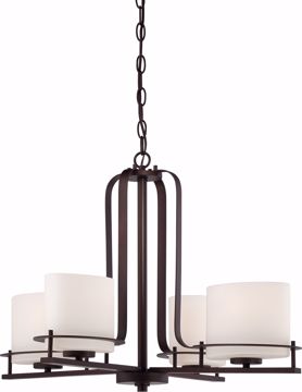 Picture of NUVO Lighting 60/5004 Loren - 4 Light Chandelier with Oval Frosted Glass