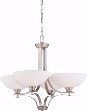 Picture of NUVO Lighting 60/5014 Bentley - 4 Light Chandelier with Frosted Glass