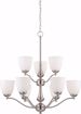 Picture of NUVO Lighting 60/5039 Patton - 9 Light - 2 Tier Chandelier with Frosted Glass