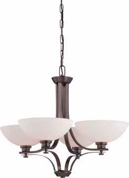Picture of NUVO Lighting 60/5114 Bentley - 4 Light Chandelier with Frosted Glass