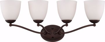 Picture of NUVO Lighting 60/5134 Patton - 4 Light Vanity Fixture with Frosted Glass