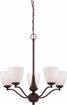 Picture of NUVO Lighting 60/5135 Patton - 5 Light Chandelier (Arms Up) with Frosted Glass