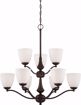 Picture of NUVO Lighting 60/5139 Patton - 9 Light - 2 Tier Chandelier with Frosted Glass