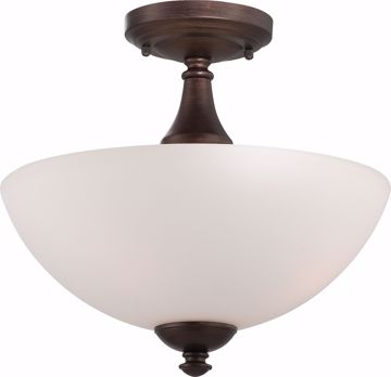 Picture of NUVO Lighting 60/5144 Patton - 3 Light Semi Flush with Frosted Glass