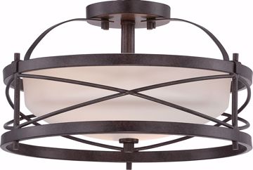 Picture of NUVO Lighting 60/5335 Ginger - 2 Light Semi Flush with Etched Opal Glass