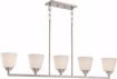 Picture of NUVO Lighting 60/5455 Mobili - 5 Light Island Pendant with Satin White Glass