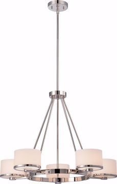 Picture of NUVO Lighting 60/5475 Celine - 5 Light Chandelier with Etched Opal Glass