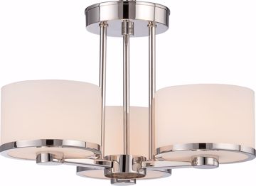 Picture of NUVO Lighting 60/5477 Celine - 3 Light Semi Flush with Etched Opal Glass