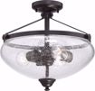 Picture of NUVO Lighting 60/5544 Laurel - 3 Light Semi Flush with Clear Seeded Glass