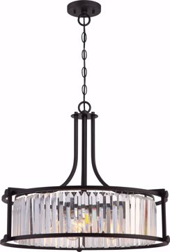 Picture of NUVO Lighting 60/5771 Krys - 4 Light Crystal Pendant with 60w Vintage Lamps Included; Aged Bronze Finish