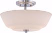 Picture of NUVO Lighting 60/5806 Willow - 2 Light Semi Flush Fixture with White Glass