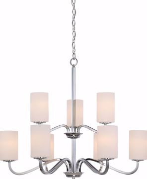 Picture of NUVO Lighting 60/5809 Willow - 9 Light 2-Tier Hanging Fixture with White Glass