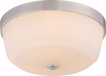 Picture of NUVO Lighting 60/5824 Laguna - 3 Light Flush Fixture with White Glass