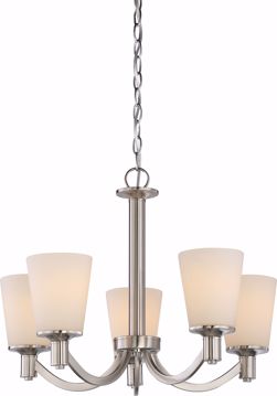Picture of NUVO Lighting 60/5825 Laguna - 5 Light Hanging Fixture with White Glass