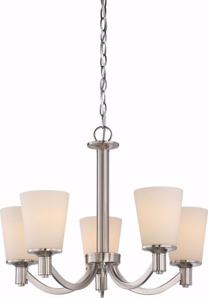 Picture of NUVO Lighting 60/5825 Laguna - 5 Light Hanging Fixture with White Glass