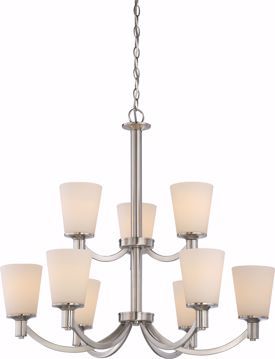 Picture of NUVO Lighting 60/5829 Laguna - 9 Light 2-Tier Hanging with White Glass