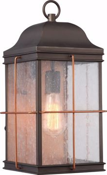 Picture of NUVO Lighting 60/5833 Howell - 1 Light Large Outdoor Wall Fixture with 60w Vintage Lamp Included; Bronze with Copper Accents Finish