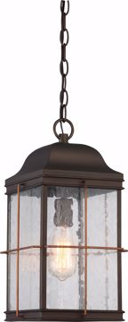 Picture of NUVO Lighting 60/5836 Howell - 1 Light Outdoor Hanging Lantern with 60w Vintage Lamp Included; Bronze with Copper Accents Finish