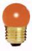 Picture of SATCO S3610 7 1/2W S11 Standard ORANGE Incandescent Light Bulb