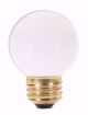 Picture of SATCO S4542 40W G16 1/2 WHITE MED BASE Incandescent Light Bulb